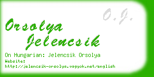 orsolya jelencsik business card